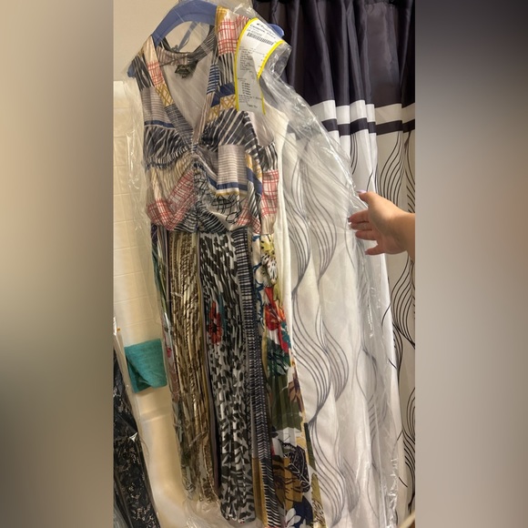 Made in India- eisha desion-? MultiColor sleeveless pleated- size 18W - Picture 4 of 11